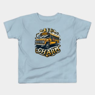 School Bus Charm Kids T-Shirt